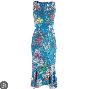 Peter Pilotto Teal Dress, perfect for the Kentucky Derby